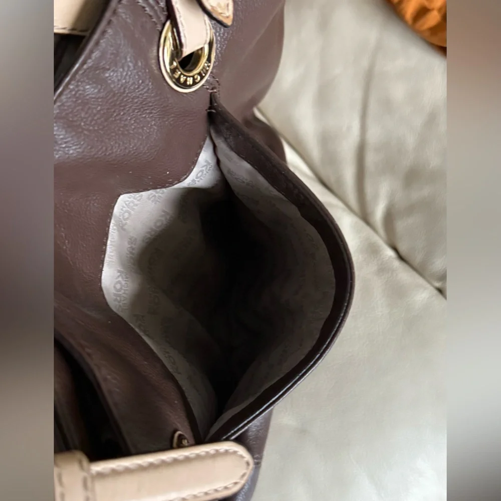 Michael Kors Dark Brown Tote with Gold Accents